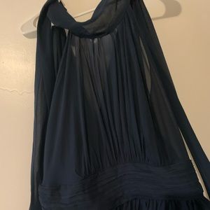 Navy blue dress… Wedding gown perfect for a outing although.